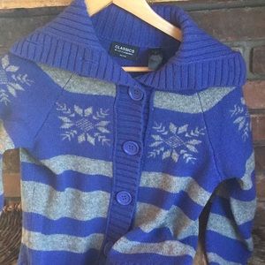 IZ CLAIBORNE 100% Lambswool Cardigan